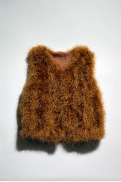 CHALECO PLUMAS DE AVESTRUZ PC-YLM2024-21