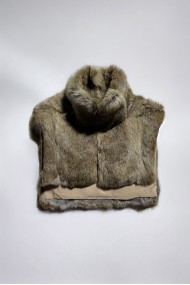 CAPA CORTA DE PELO DE CONEJO NATURAL  PC-LLL5877