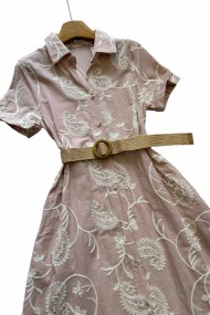 VESTIDO BORDADO TY-993 ROSA