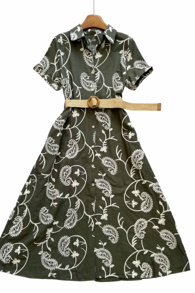 VESTIDO BORDADO TY-993 VERDE