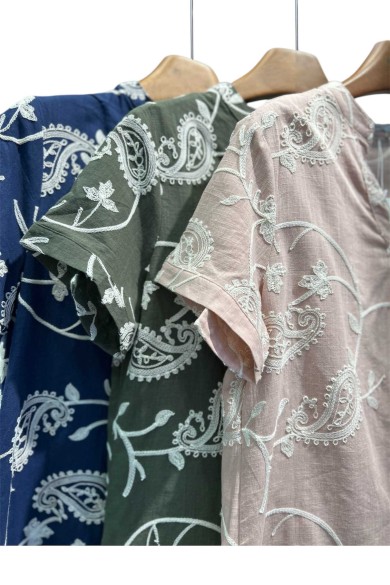 CAMISA BORDADO TY-996 AZUL