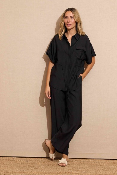 CONJUNTO CAMISA PANTALON NEGRO FBZMR22167AB