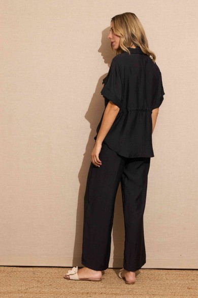 CONJUNTO CAMISA PANTALON NEGRO FBZMR22167AB