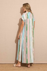 VESTIDO MULTICOLOR DE RAYAS FBZMR22164