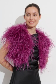 CHALECO CORTO PLUMAS DE AVESTRUZ PC-YLM5835-25