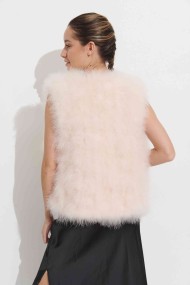 CHALECO PLUMAS DE AVESTRUZ PC-YLM2024-08