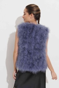 CHALECO PLUMAS DE AVESTRUZ PC-YLM2024-05