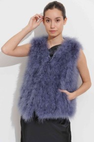 CHALECO PLUMAS DE AVESTRUZ PC-YLM2024-05