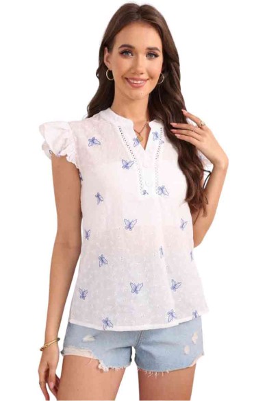 CAMISA BORDADO MARIPOSAS DBT-X5588