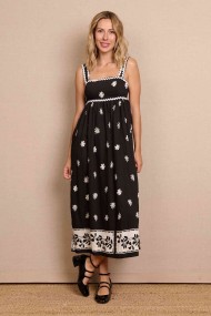 VESTIDO NEGRO ESTAMPADO FBZMR21855