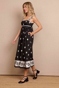 VESTIDO NEGRO ESTAMPADO FBZMR21855