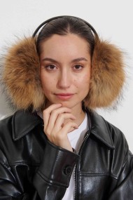 OREJERAS DE PELO DE MARMOTA NATURAL  TB-1658