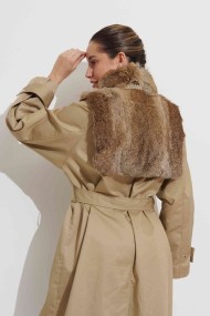 CAPA CORTA DE PELO DE CONEJO NATURAL  PC-LLL5877
