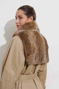 CAPA CORTA DE PELO DE CONEJO NATURAL  PC-LLL5877