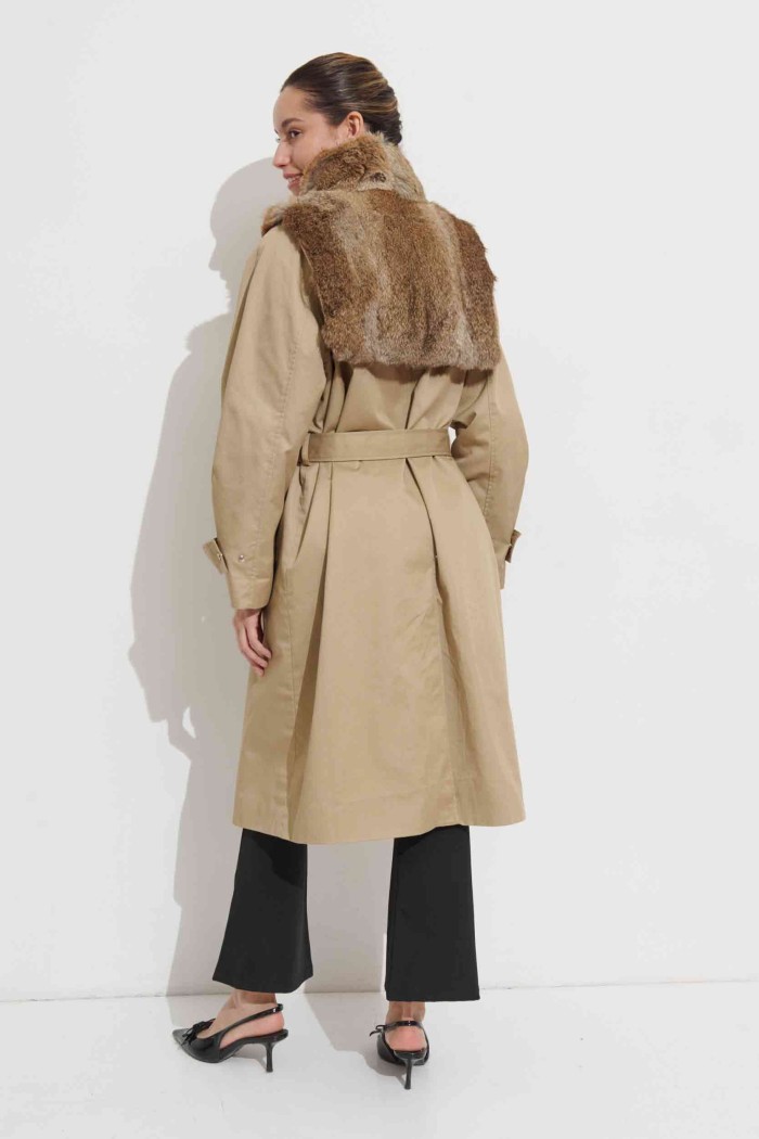 CAPA CORTA DE PELO DE CONEJO NATURAL  PC-LLL5877