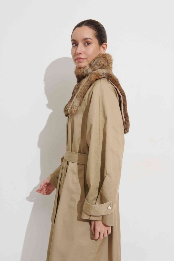 CAPA CORTA DE PELO DE CONEJO NATURAL  PC-LLL5877