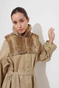 CAPA CORTA DE PELO DE CONEJO NATURAL  PC-LLL5877