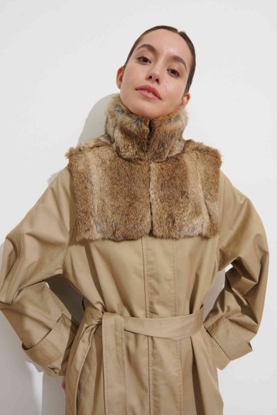 CAPA CORTA DE PELO DE CONEJO NATURAL  PC-LLL5877