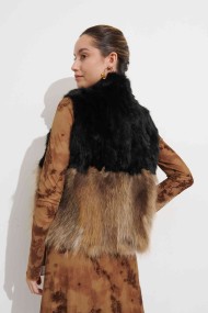 CHALECO PELO CONEJO CON PELO MARMOTA PC-LLL5811-15
