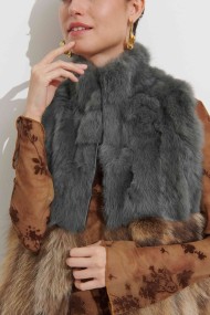 CHALECO PELO CONEJO CON PELO MARMOTA PC-LLL5811-05