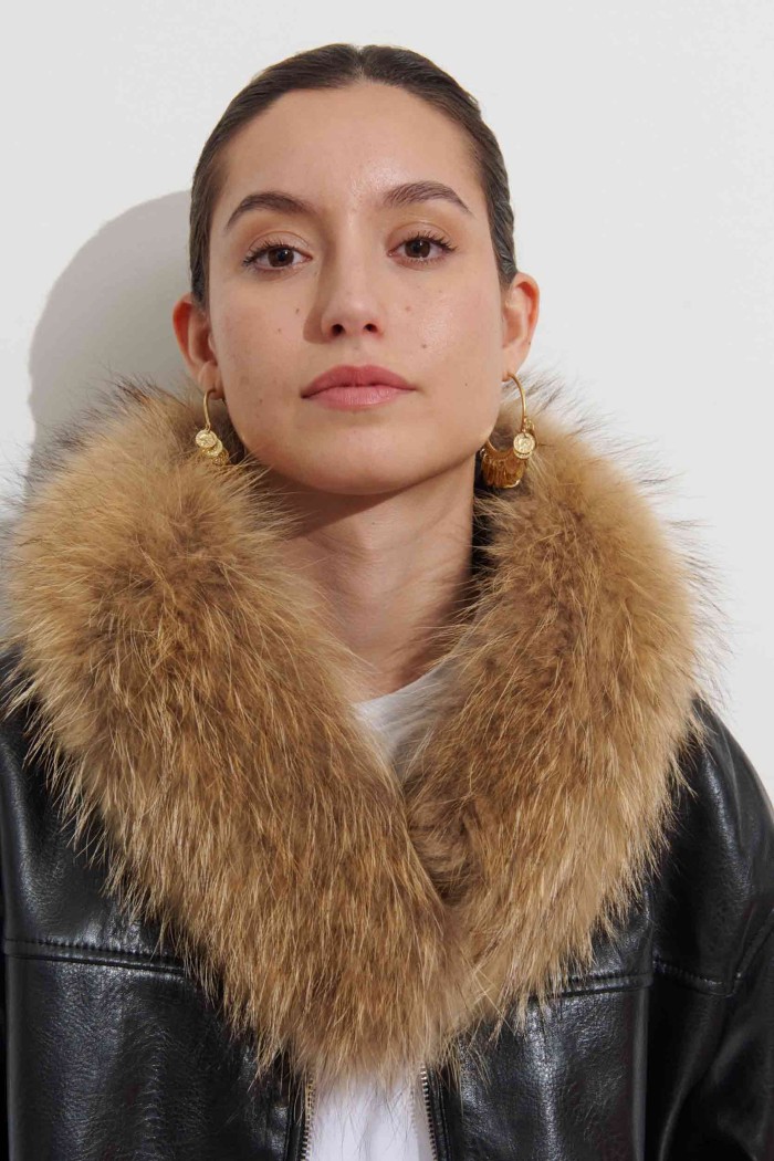 CUELLO PELO DE MARMOTA CON IMAN Y PINZA PC-LLL5533-1