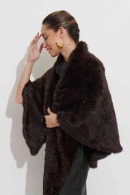 CHAL DE PELO DE CONEJO MARRON PC-LLL5888