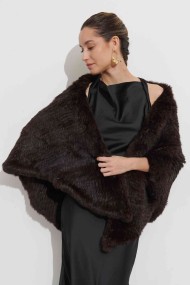 CHAL DE PELO DE CONEJO MARRON PC-LLL5888