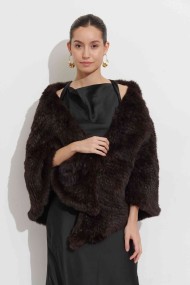 CHAL DE PELO DE CONEJO MARRON PC-LLL5888