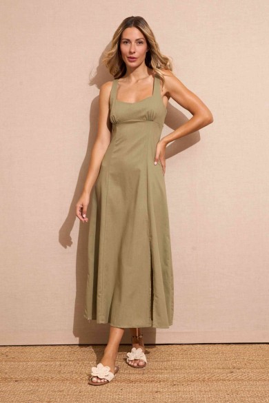 VESTIDO VERDE AGUACATE FBZMR22210