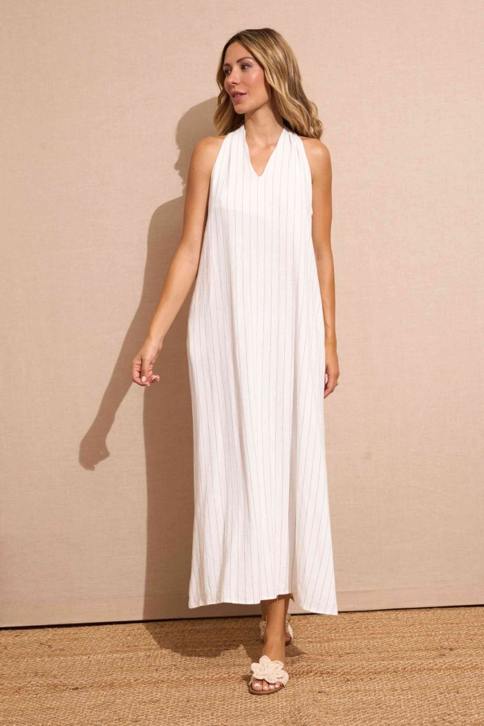 VESTIDO RAYAS BLANCO FBZMR22186