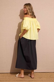 BLUSA AMARILLA PALABRA DE HONOR FBZMR22205