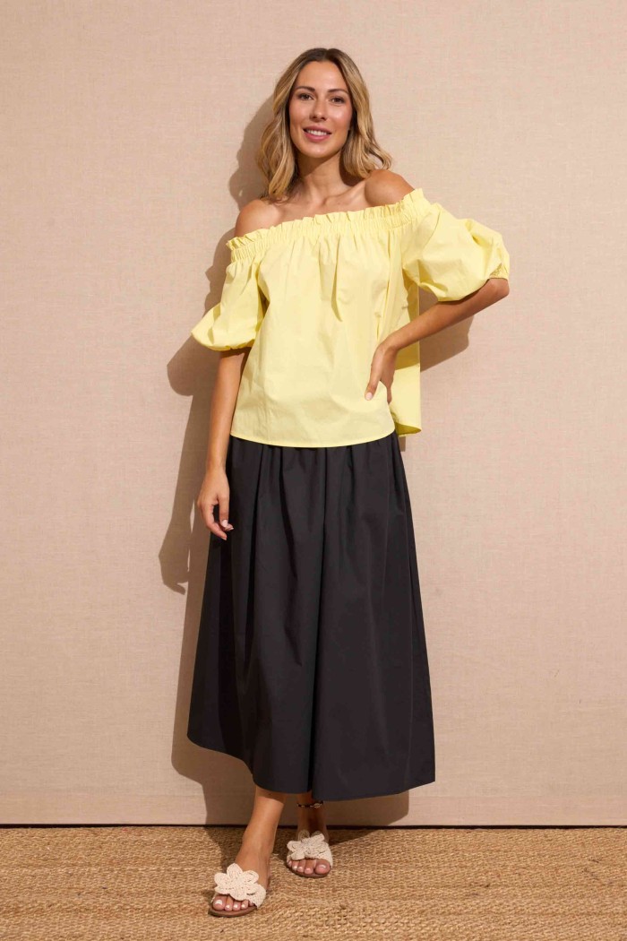 BLUSA AMARILLA PALABRA DE HONOR FBZMR22205