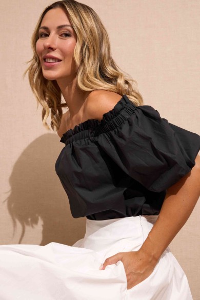 BLUSA NEGRA PALABRA DE HONOR FBZMR22207