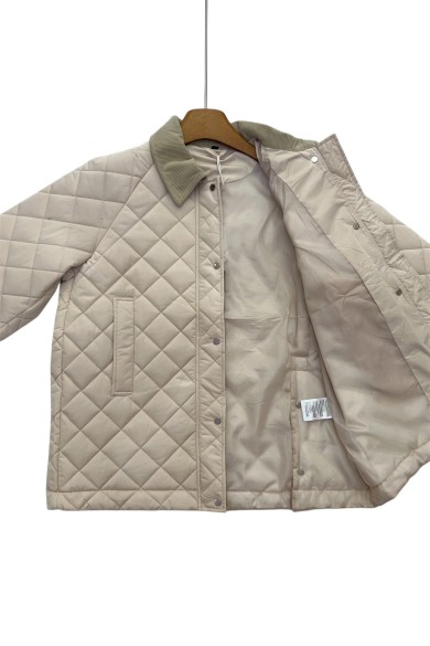 CAZADORA ACOLCHADA BEIGE CON CUELLO DE PANA TY-M9151 4COLORE