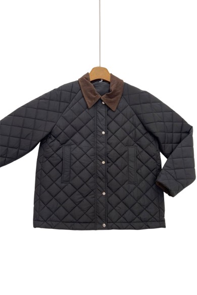 CAZADORA ACOLCHADA NEGRA CON CUELLO DE PANA TY-M9151 4COLORES