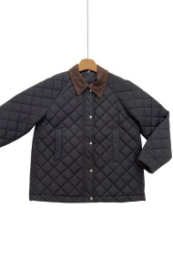 CAZADORA ACOLCHADA NEGRA CON CUELLO DE PANA TY-M9151 4COLORES