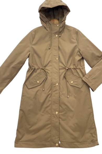 PARKA CAMEL CON CAPUCHA Y CINTURA AJUSTABLE TY-Z56028 2COLORES