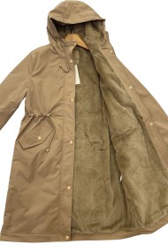 PARKA CAMEL CON CAPUCHA Y CINTURA AJUSTABLE TY-Z56028 2COLORES