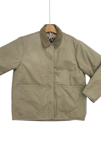 CHAQUETA VERDE CAQUI CON CUELLO DE PANA TY-M9166 2COLORES