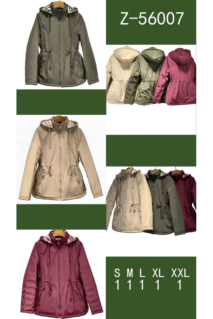 CHAQUETA REVERSIBLE CON CAPUCHA ESTILO SAFARI 3COLORES TY-Z56007