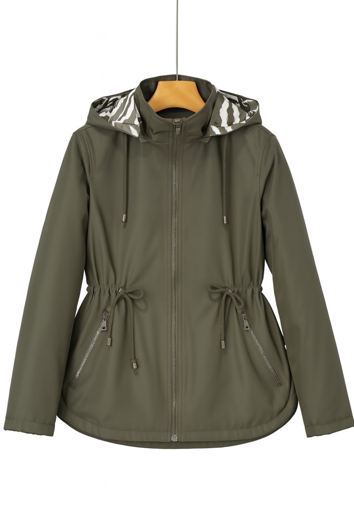 CHAQUETA REVERSIBLE CON CAPUCHA ESTILO SAFARI 3COLORES TY-Z56007
