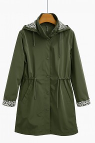 ABRIGO IMPERMEABLE CON CINTURA AJUSTABLE Y FORRO ANIMAL 4COLORES PRINT TY-Z56227