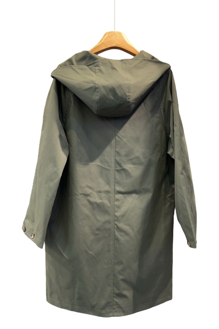 ABRIGO IMPERMEABLE CON BOTONES Y FORRO DE RAYAS 3COLORES TY-Z56033