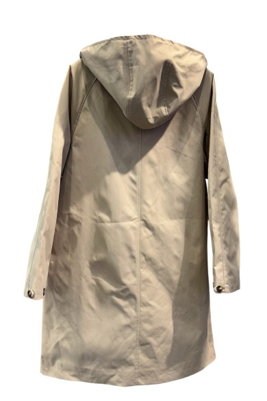 ABRIGO IMPERMEABLE CON BOTONES Y FORRO DE RAYAS 3COLORES TY-Z56033