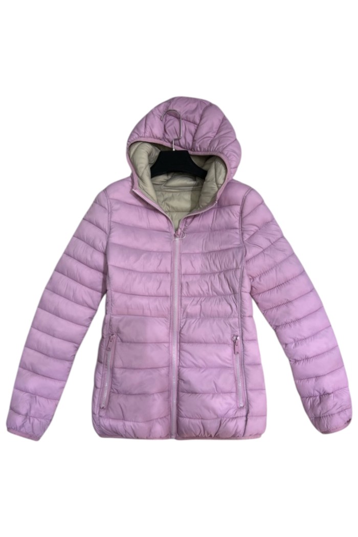CHAQUETA ACOLCHADA REVERSIBLE CON CAPUCHA OBR336