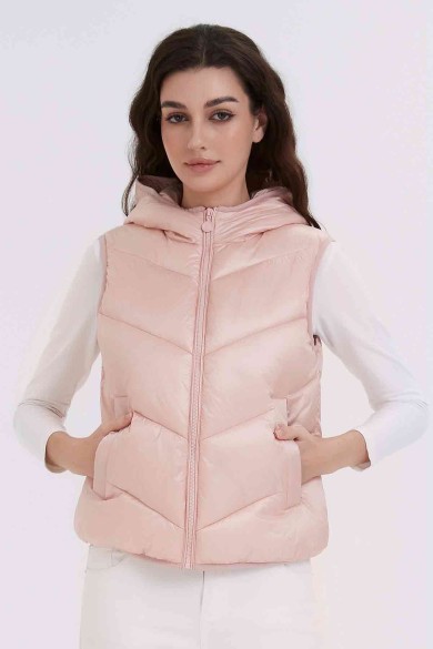 CHALECO ACOLCHADO CON CAPUCHA 6COLORES OBRF2050