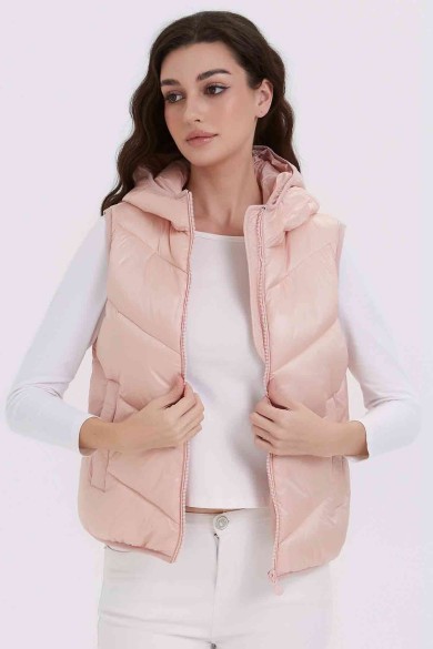 CHALECO ACOLCHADO CON CAPUCHA 6COLORES OBRF2050