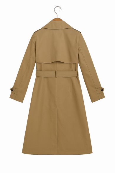 GABARDINA CLÁSICA BEIGE CON CINTURÓN Y BOTONADURA CRUZADA TY-Z56568